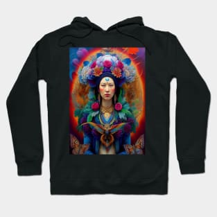 Flowers Queen Goddess Surreal Butterfly Hoodie